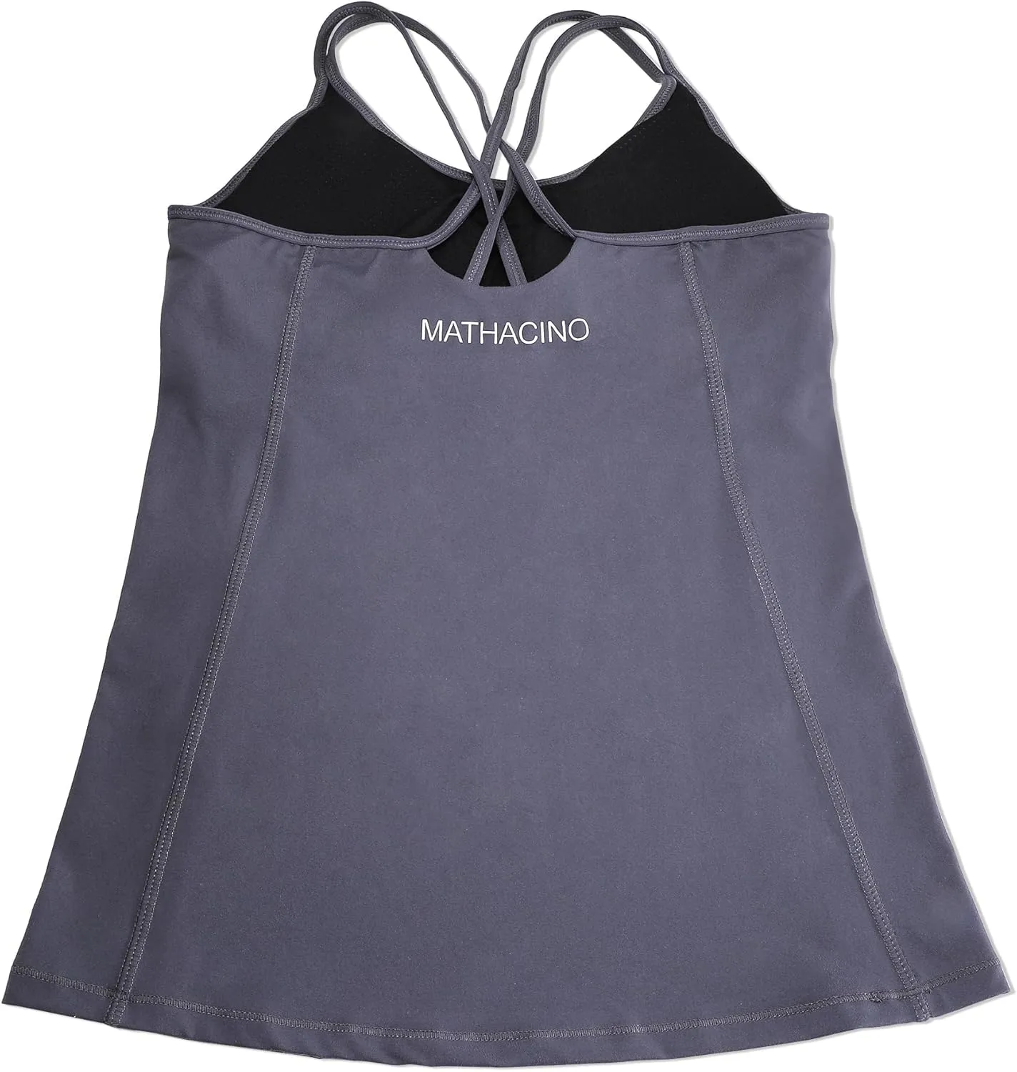 MATHACINO Yoga Tank Tops for Women with Built in Bra Workout Tops Yoga Shirts Athletic Camisole Longline Sports Bra Tanks