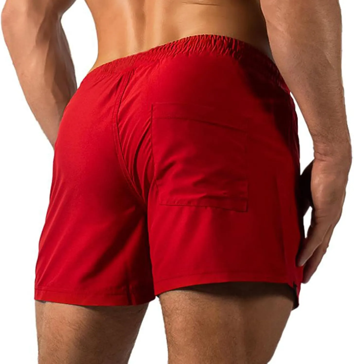 Men Athletic Running Shorts Lightweight Gym Workout Side Split Shorts Athletic Quick Dry Sports Shorts with Pockets