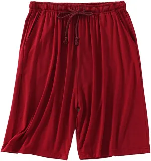Men's Athletic Shorts Solid Color Beach Sports Fitness Casual Loose Fitness Shorts for Running Casual Activewear