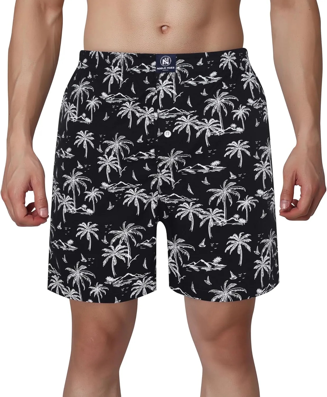 Men's Boxer Shorts, Comfortable Cotton Boxers, 100% Cotton Print Multicolor Boxers for Men, Multi Pack