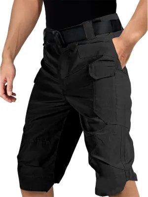 Mens Classic Tactical Shorts Summer Combat Cargo Shorts Outdoor Water-Resistant Hiking Pants with Multiple Pockets