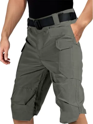 Mens Classic Tactical Shorts Summer Combat Cargo Shorts Outdoor Water-Resistant Hiking Pants with Multiple Pockets