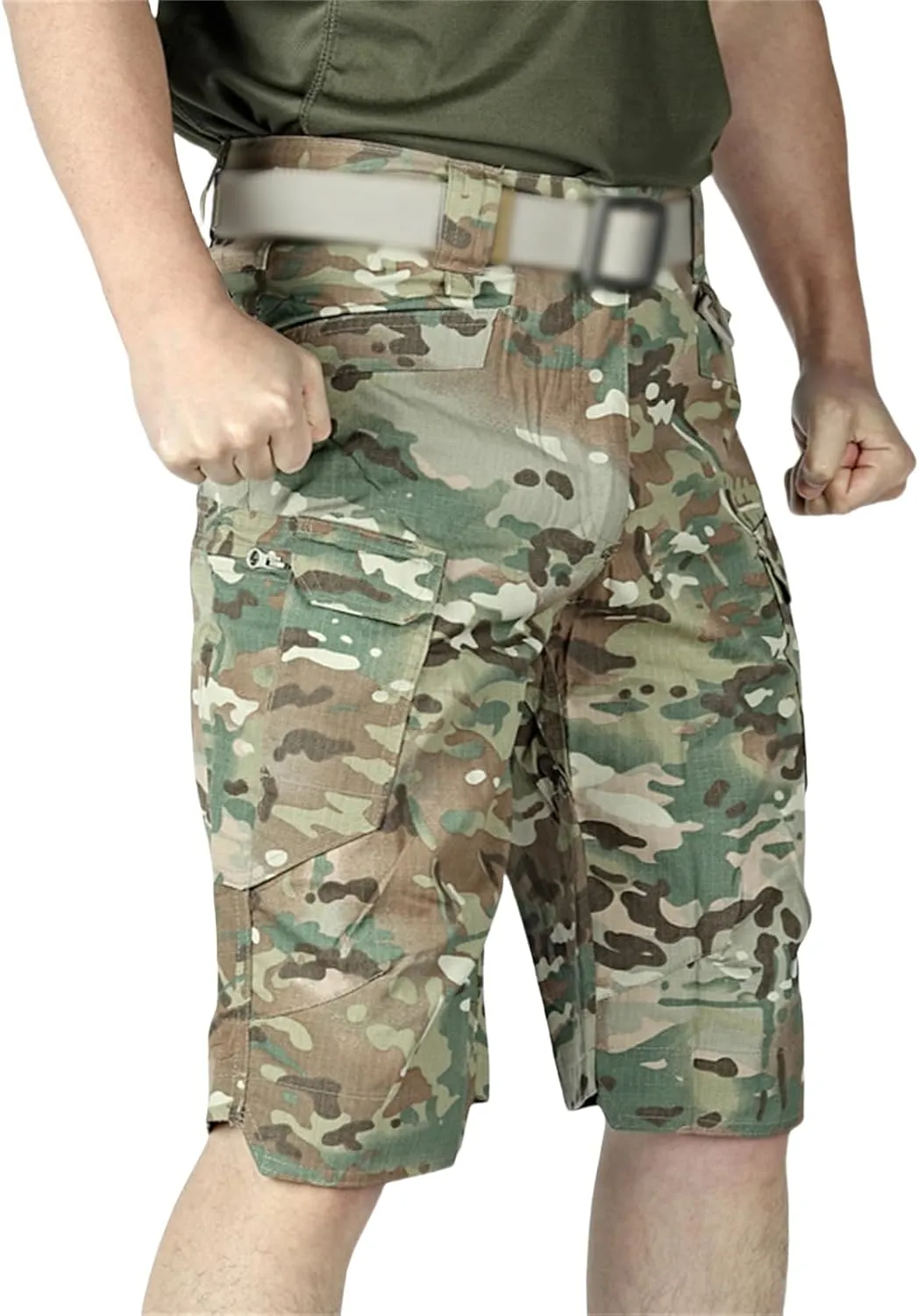 Mens Classic Tactical Shorts Summer Combat Cargo Shorts Outdoor Water-Resistant Hiking Pants with Multiple Pockets