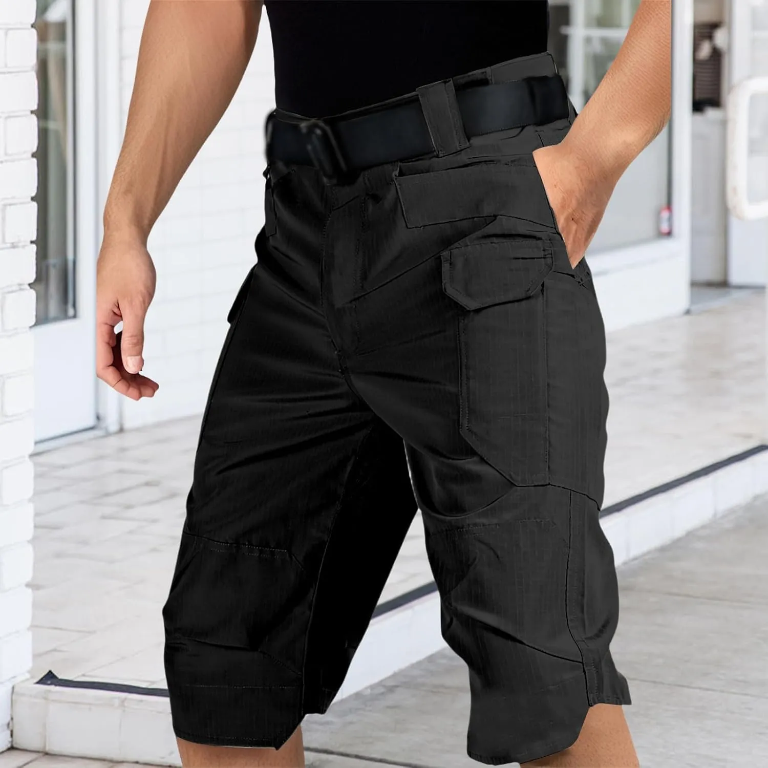 Mens Classic Tactical Shorts Summer Combat Cargo Shorts Outdoor Water-Resistant Hiking Pants with Multiple Pockets