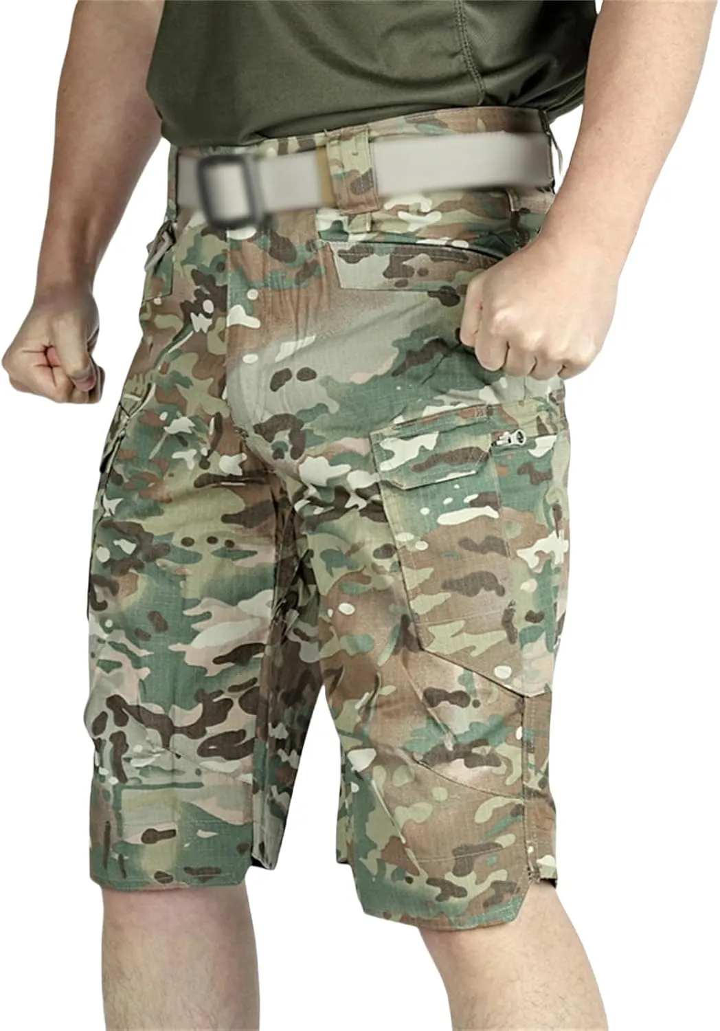 Mens Classic Tactical Shorts Summer Combat Cargo Shorts Outdoor Water-Resistant Hiking Pants with Multiple Pockets
