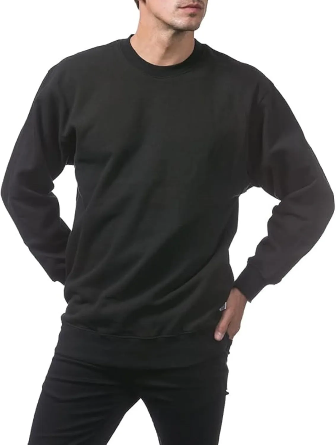 Men's Crewneck Sweatshirt Plain Sweatshirts Athletic Workout Sweat Shirts Soft Long Sleeve Pullover Shirt
