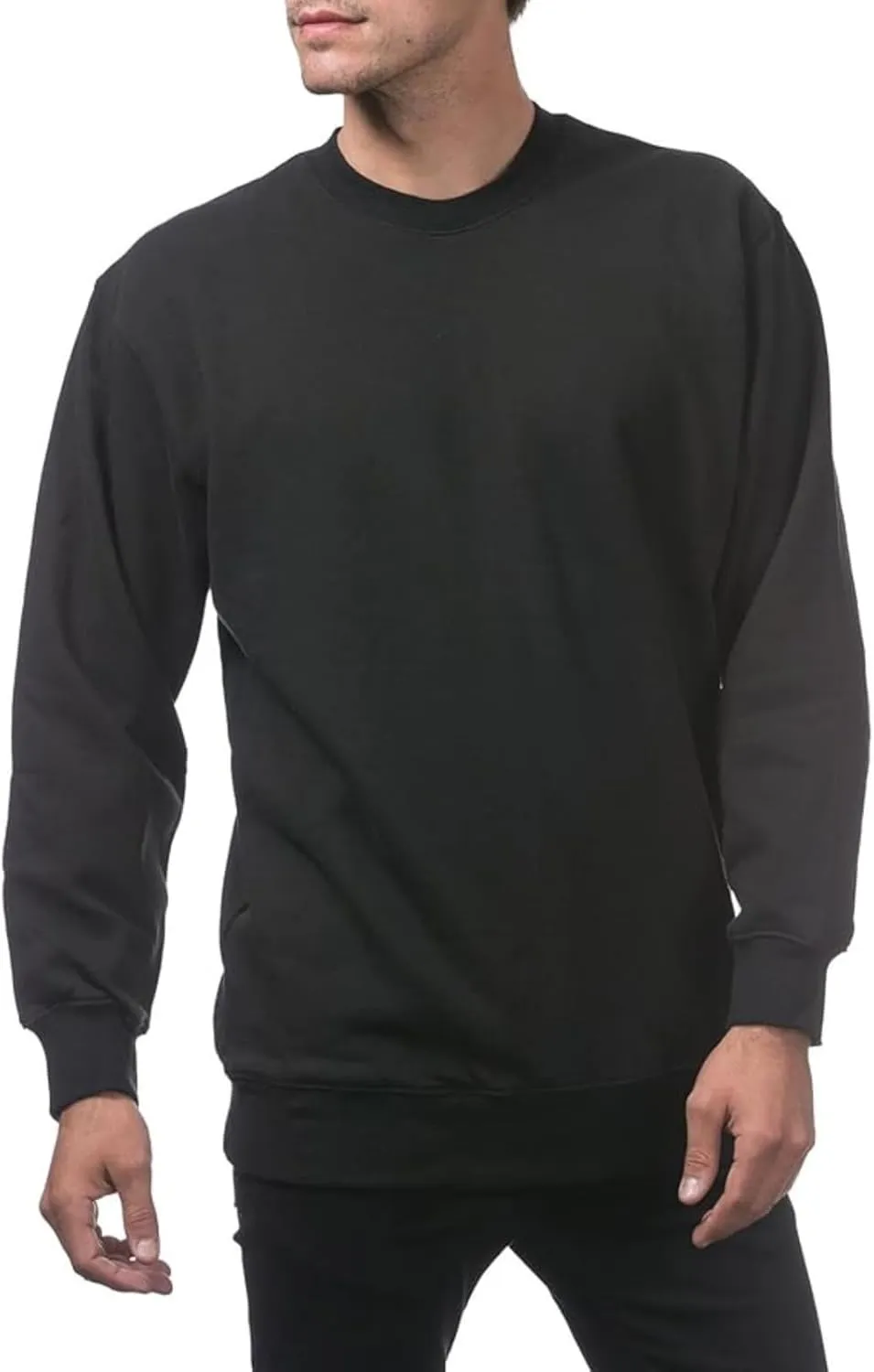 Men's Crewneck Sweatshirt Plain Sweatshirts Athletic Workout Sweat Shirts Soft Long Sleeve Pullover Shirt