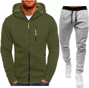 Men's Full Zip Heavyweight Hoodie Men's Spring And Autumn Long Sleeve Half Zip Sportswear Men's Pullover Club Hoodie