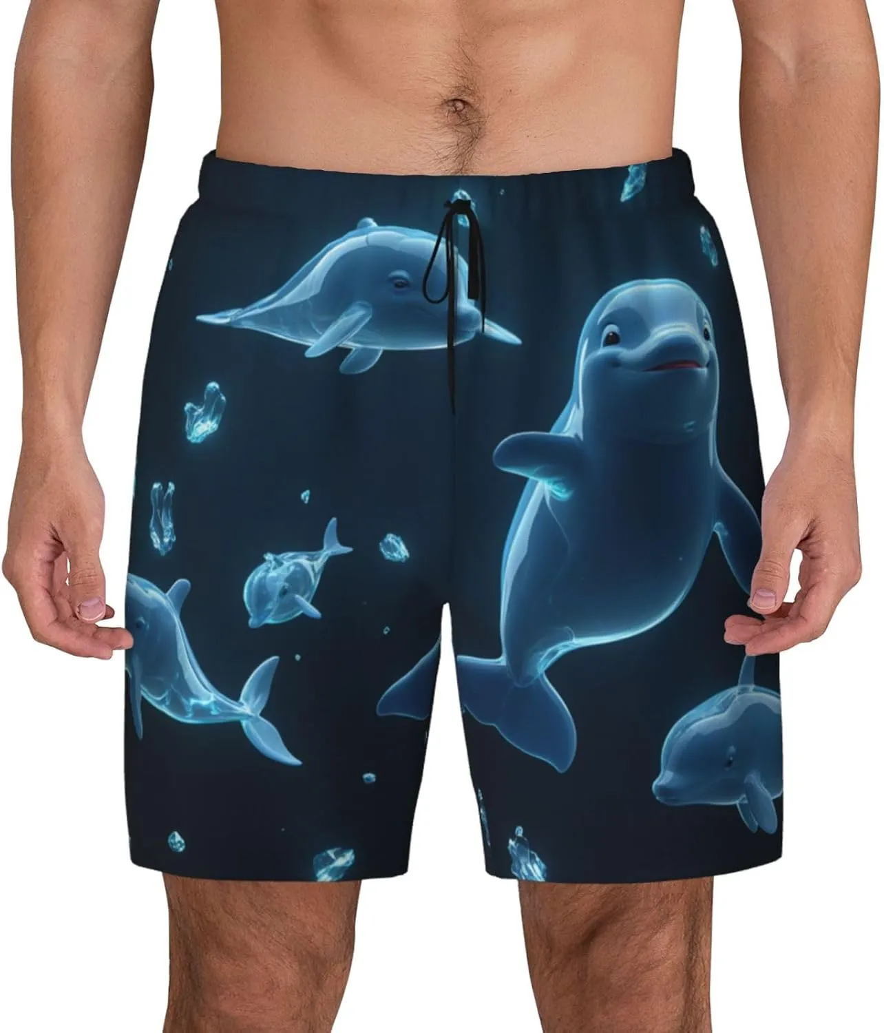 Men's Quick Dry Swim Shorts - Compression Liner Gym & Beach Athletic Shorts