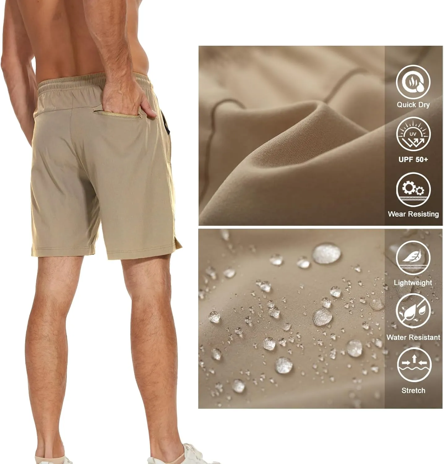 Men's Running Athletic Shorts Quick Dry Lightweight Gym Shorts for Men Workout Basketball Exercise Shorts with Pockets