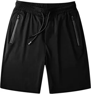 Men's Running Shorts Quick Dry Lightweight Athletic Shorts with Zipper Pockets for Workout Gym Training Outdoor