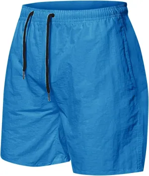 Mens Shorts 5 Inch Men's Solid 5 Inch Inseam Quick Dry Lightweight Straight Athletic Running Shorts Training Shorts