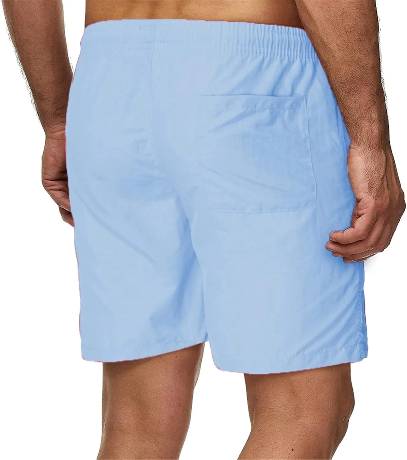 Mens Shorts 5 Inch Men's Solid 5 Inch Inseam Quick Dry Lightweight Straight Athletic Running Shorts Training Shorts