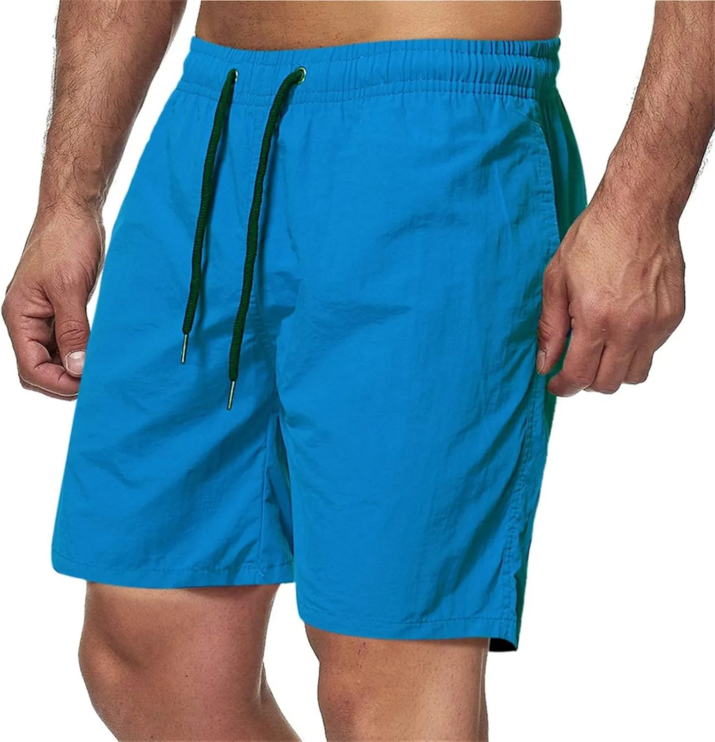 Mens Shorts 5 Inch Men's Solid 5 Inch Inseam Quick Dry Lightweight Straight Athletic Running Shorts Training Shorts