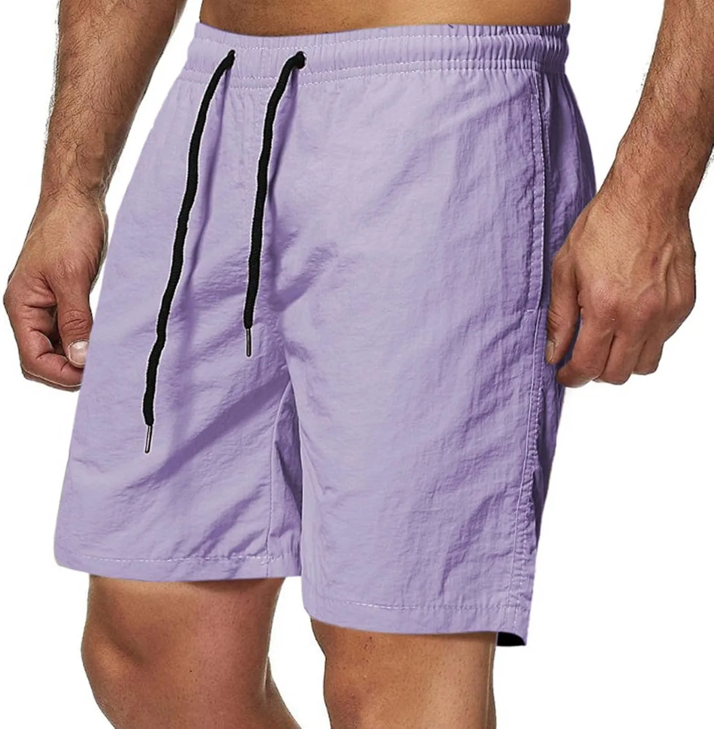 Mens Shorts Casual Men's Solid 5 Inch Inseam Quick Dry Lightweight Straight Athletic Running Shorts Training Shorts