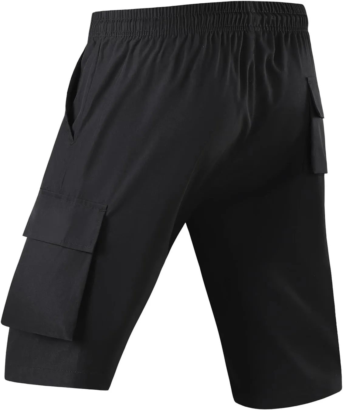 Men's Tactical Cargo Shorts Drawstring Breathable Jogging Shorts Straight Leg Baggy Pants with Multiple Pockets