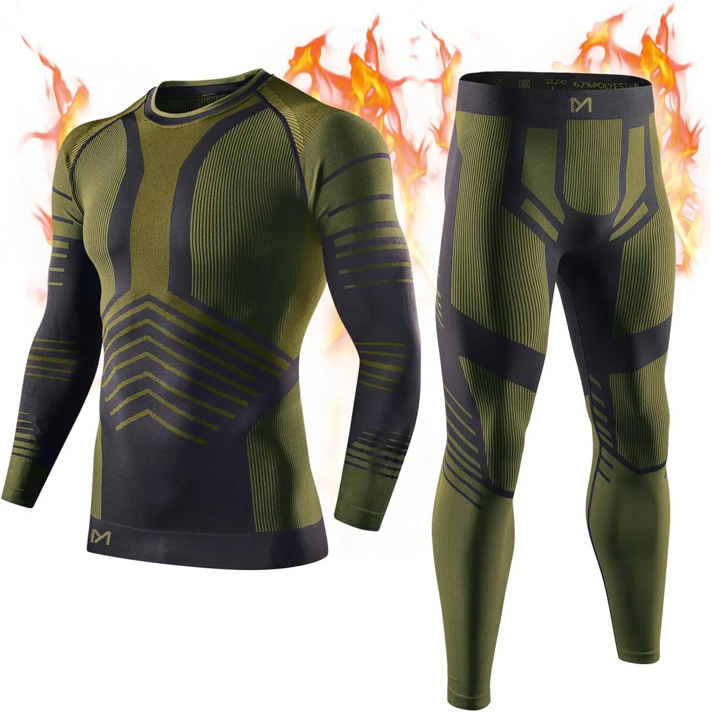 Mens Thermal Underwear Set Winter Gear Men Base Layer Long Johns Bottom