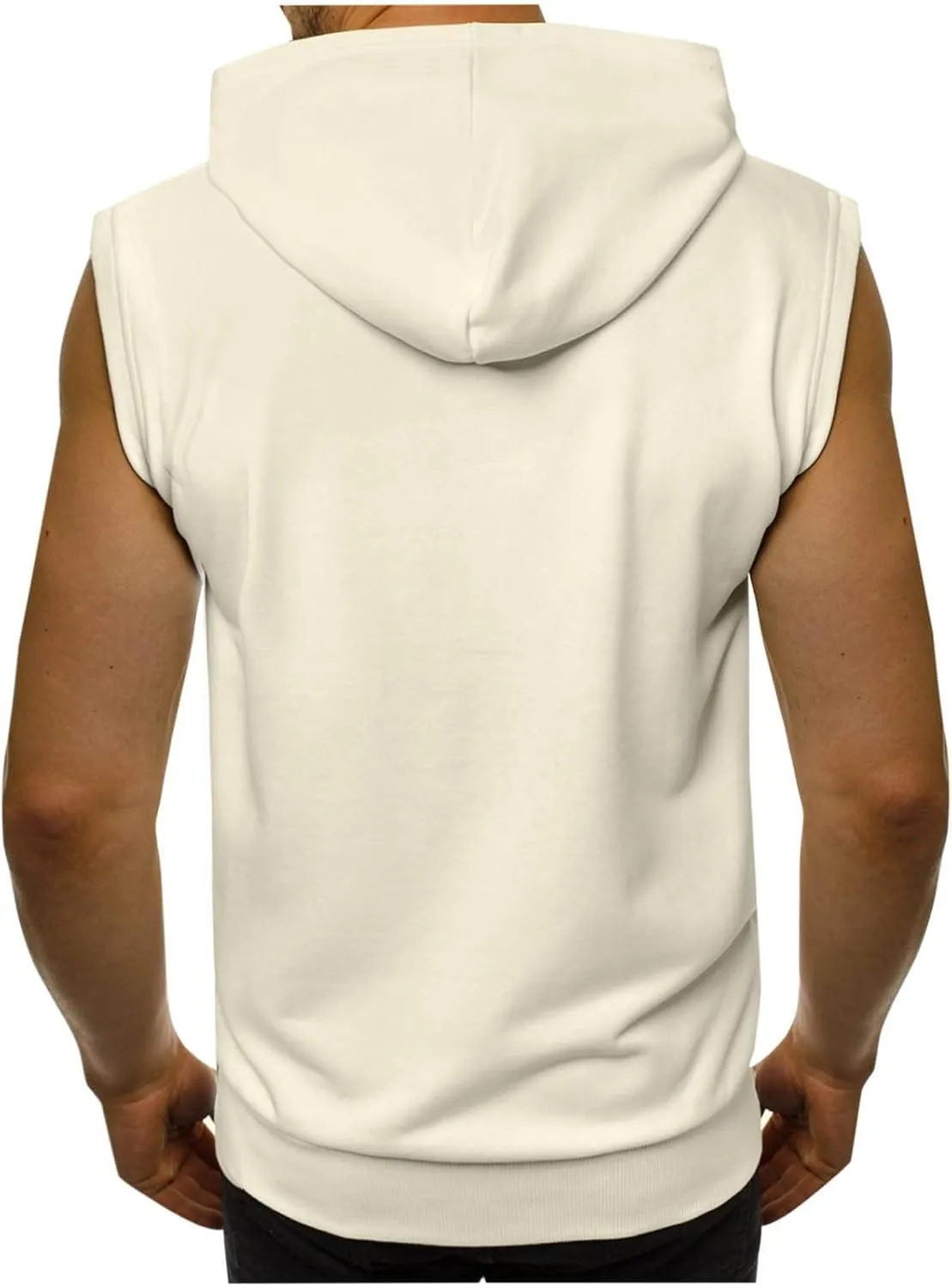 Mens Workout Hooded Tank Tops Trendy Zip Up Bodybuilding Fitness Muscle T Shirt Summer Sleeveless Gym Workout Hoodie