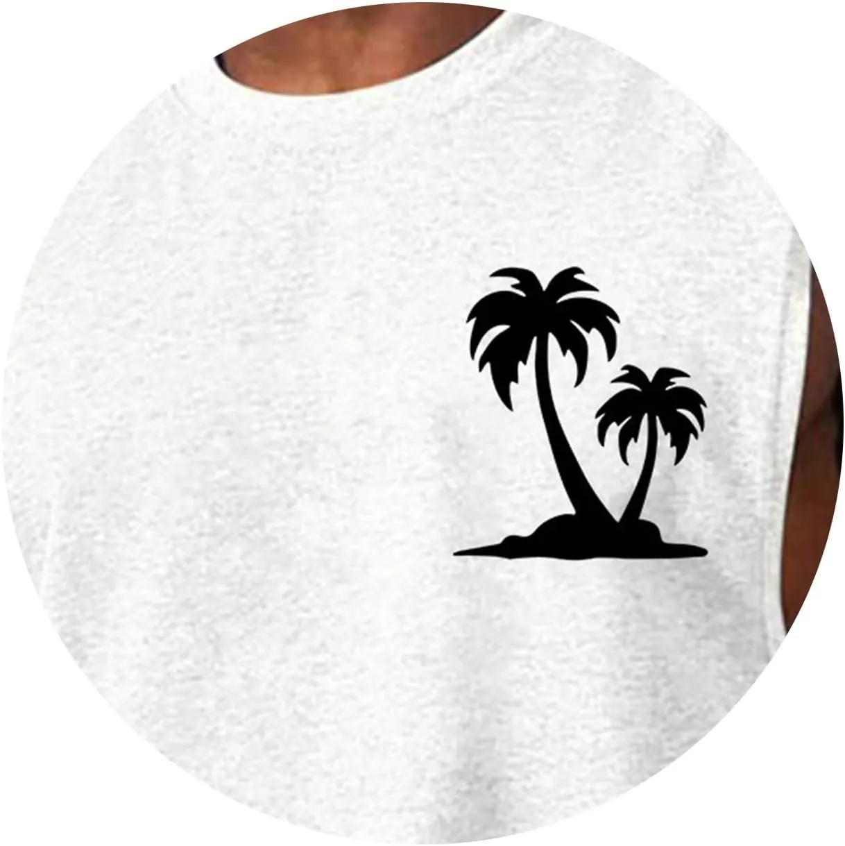 Men's Workout Tank Tops Hawaiian Beach Vacation Tops Cut Off Sleeveless Shirts Summer Graphic Print Basic Undershirts