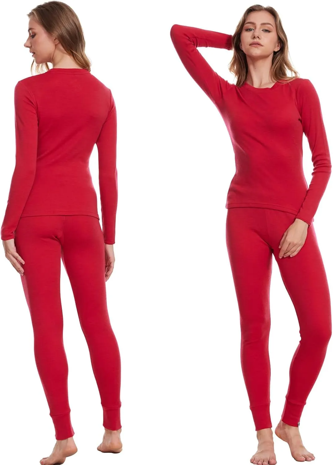 MERINNOVATION Merino Wool Base Layer Set for Women 100% Merino Wool Thermal Underwear Set