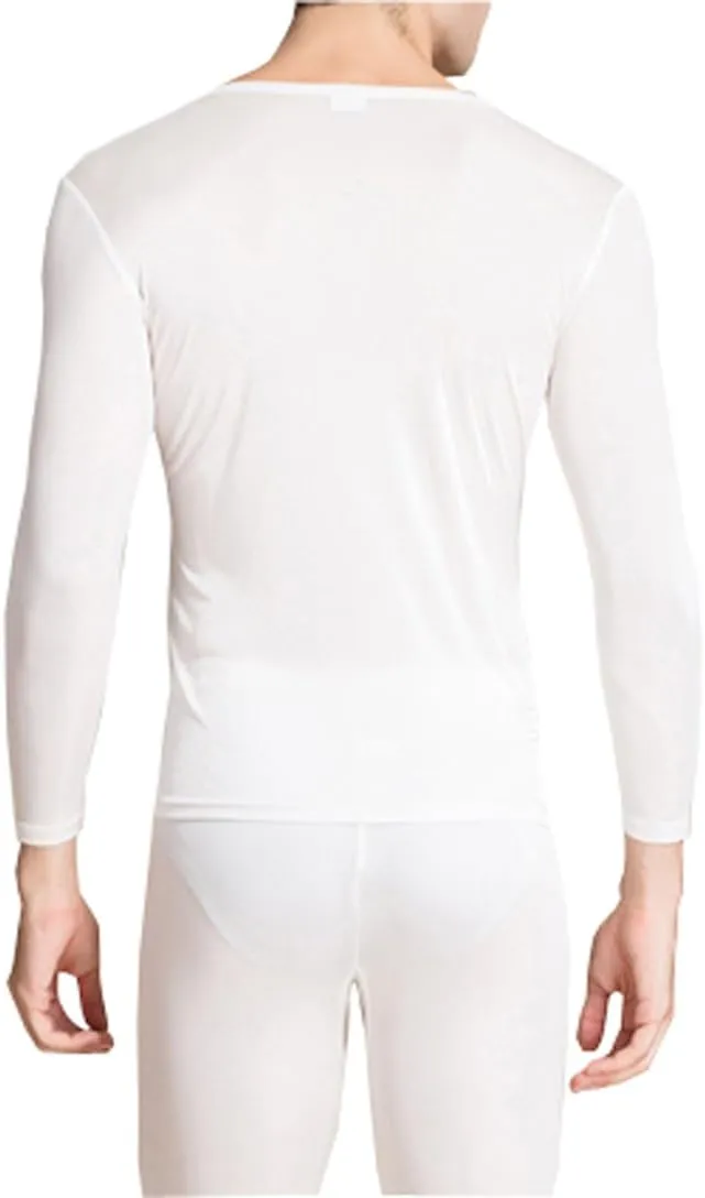 METWAY Silk Long Underwear Men's Mulberry Silk Long Johns Top and Bottom Thermal Underwear Set/Base Layer