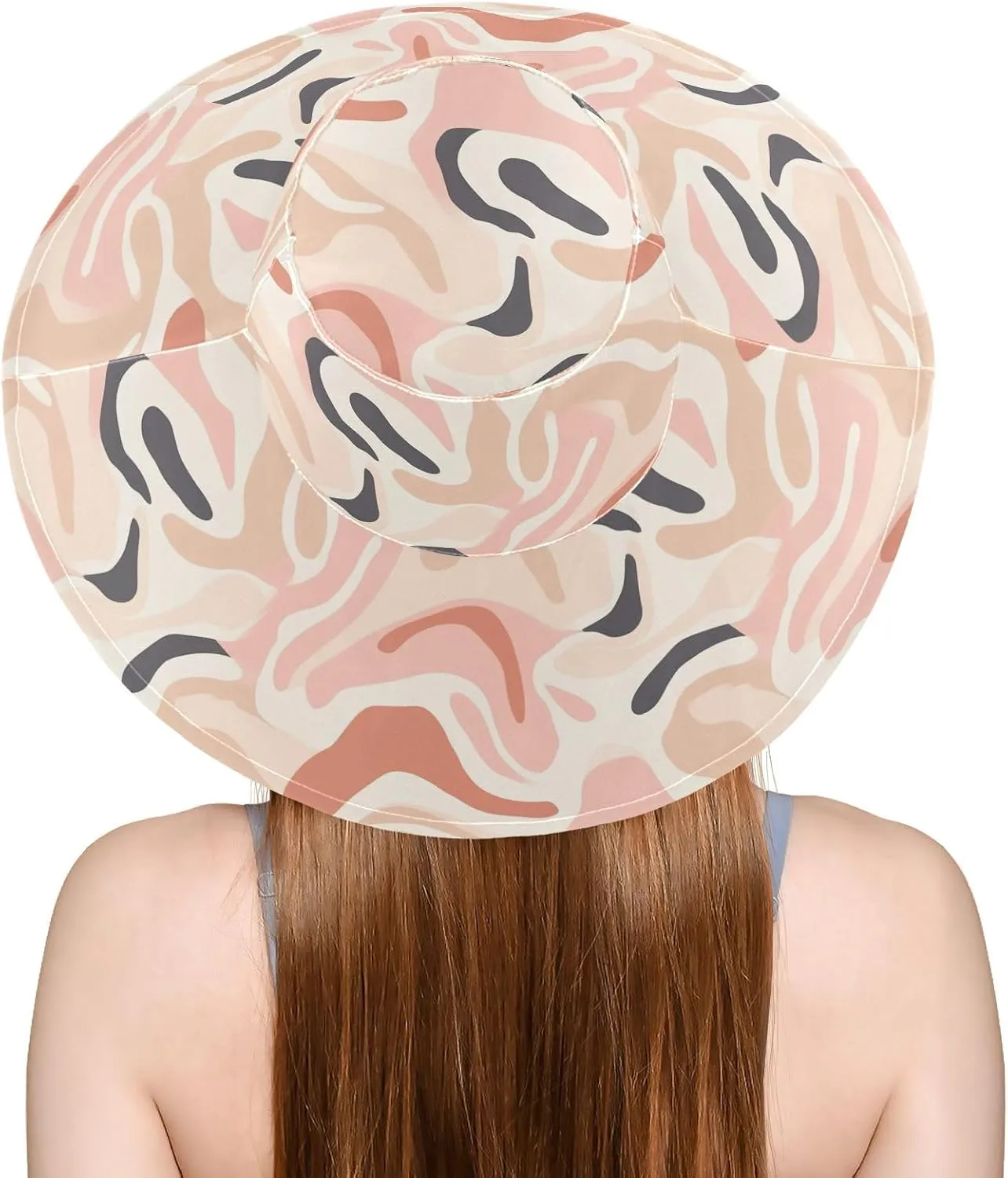 MNSRUU Wide Brim Hats for Women Heart Shape Sun Hat Packable Sun Visors
