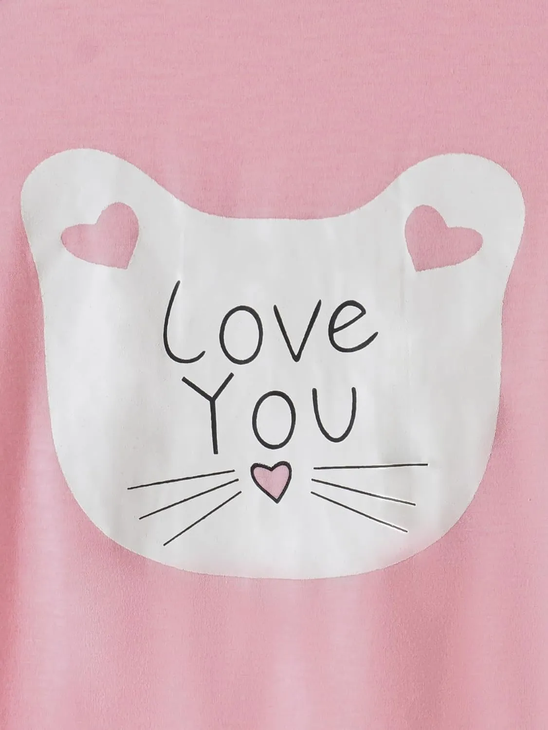 MyFav Big Kids Girls Sleeveless Sleepwears Hearts Shape Striped Pajama Nightgown