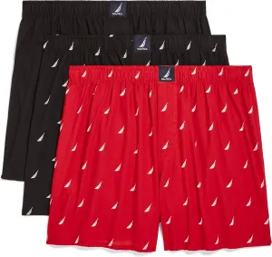 Nautica Men's Cotton Woven 3 Pack Boxer