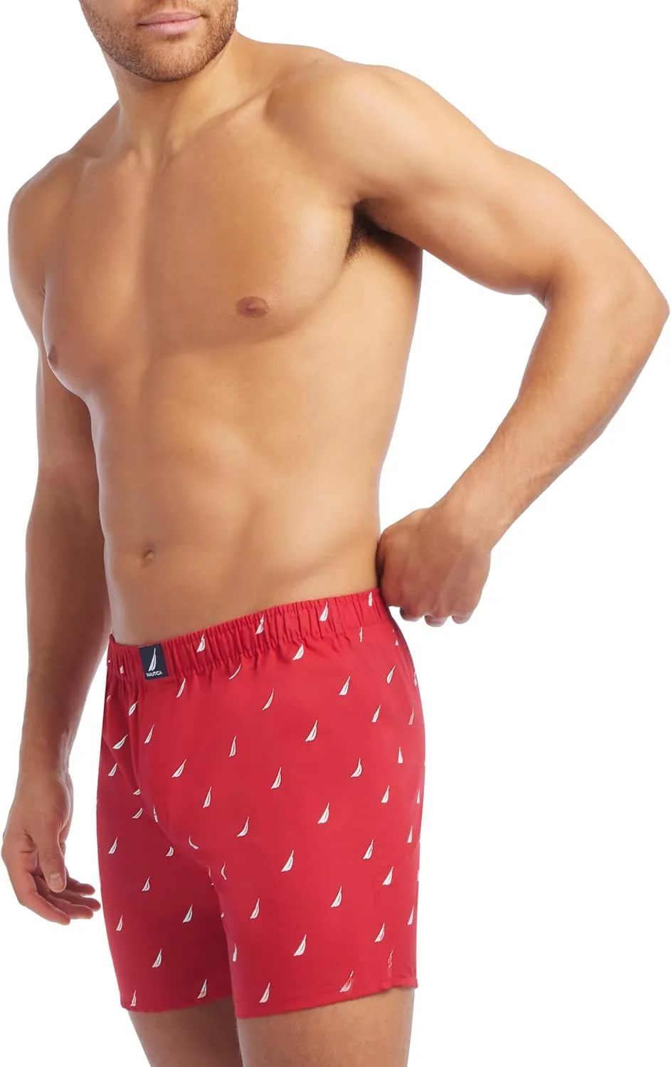 Nautica Men's Cotton Woven 3 Pack Boxer