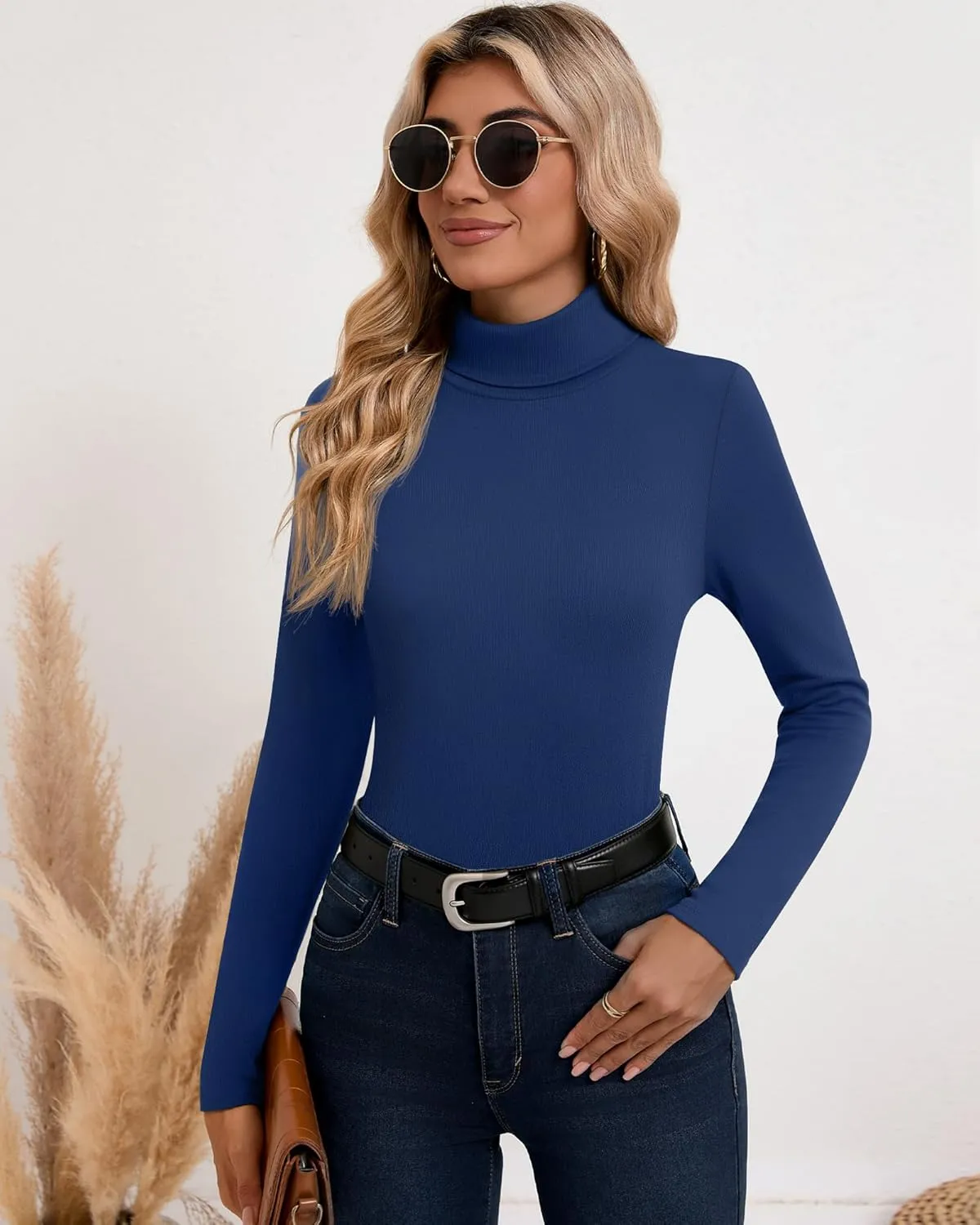 Neer 3 Pack Cotton Women's Turtleneck Long Sleeve Tops Thermal Underwear Base Layer Fall Winter Shirts Sweater