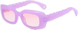New 2025 Shape Sunglasses Men Women Stylish Twist Shape Leg Women Glasses Photographing Female Sunglass,Purple