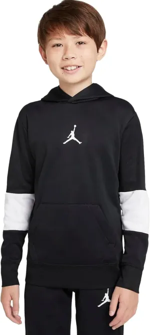 Nike Air Jordan Core Performance Therma Boys' Pullover Hoodie Large Black/White