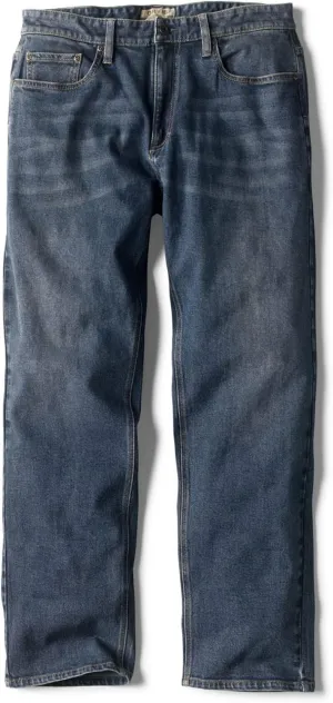 Orvis Montana Morning Denim Blue Jeans for Men - Improved Active Fit Mid-Stretch with Straight Leg and Clean Stitching