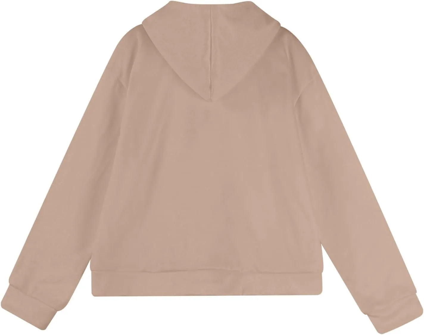 Oversized Zip Up Hoodie for Women Fleece Plain Cropped Sweatshirts Trendy Y2k Comfy Preppy Zipper Hoodies Winter
