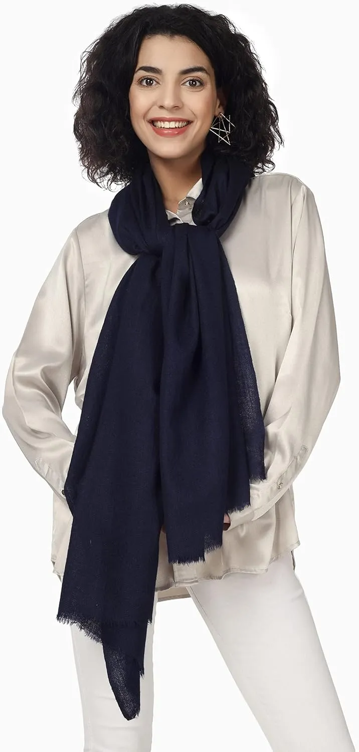 PASHWRAP Ultra-Thin Merino Wool Scarf Soft & Warm Kashmiri Cashmere Wrap for Women, Valentine's Gift Pack of 1