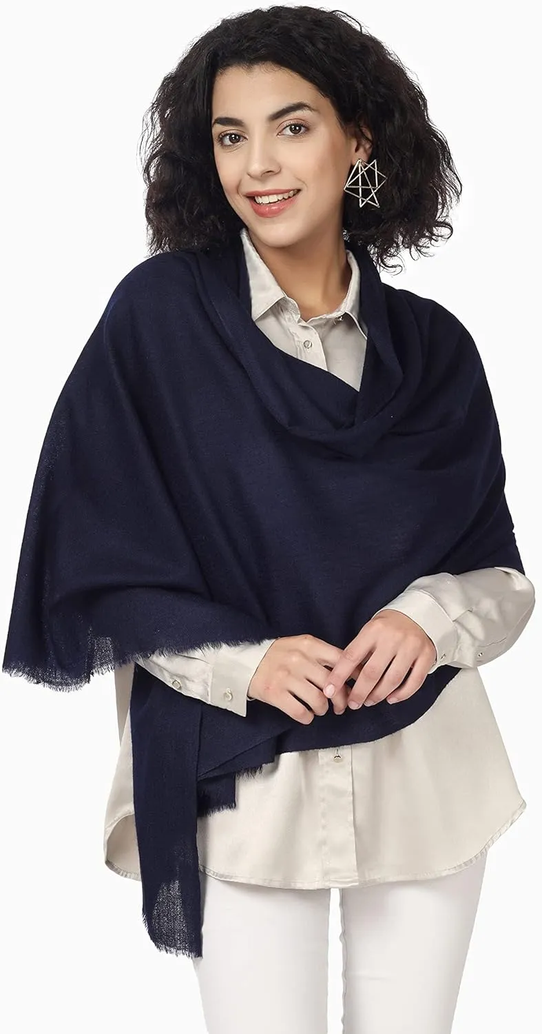 PASHWRAP Ultra-Thin Merino Wool Scarf Soft & Warm Kashmiri Cashmere Wrap for Women, Valentine's Gift Pack of 1