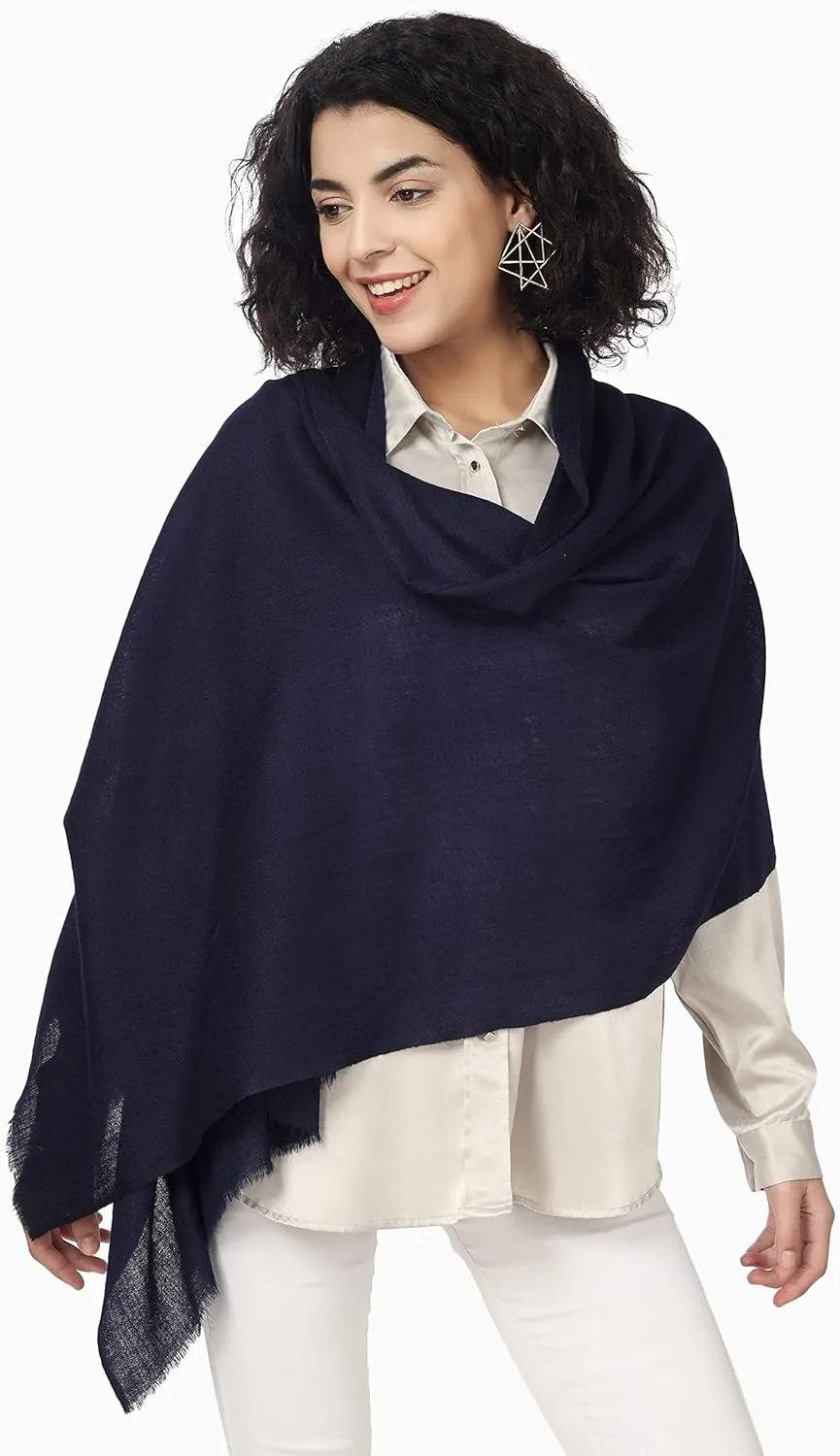 PASHWRAP Ultra-Thin Merino Wool Scarf Soft & Warm Kashmiri Cashmere Wrap for Women, Valentine's Gift Pack of 1