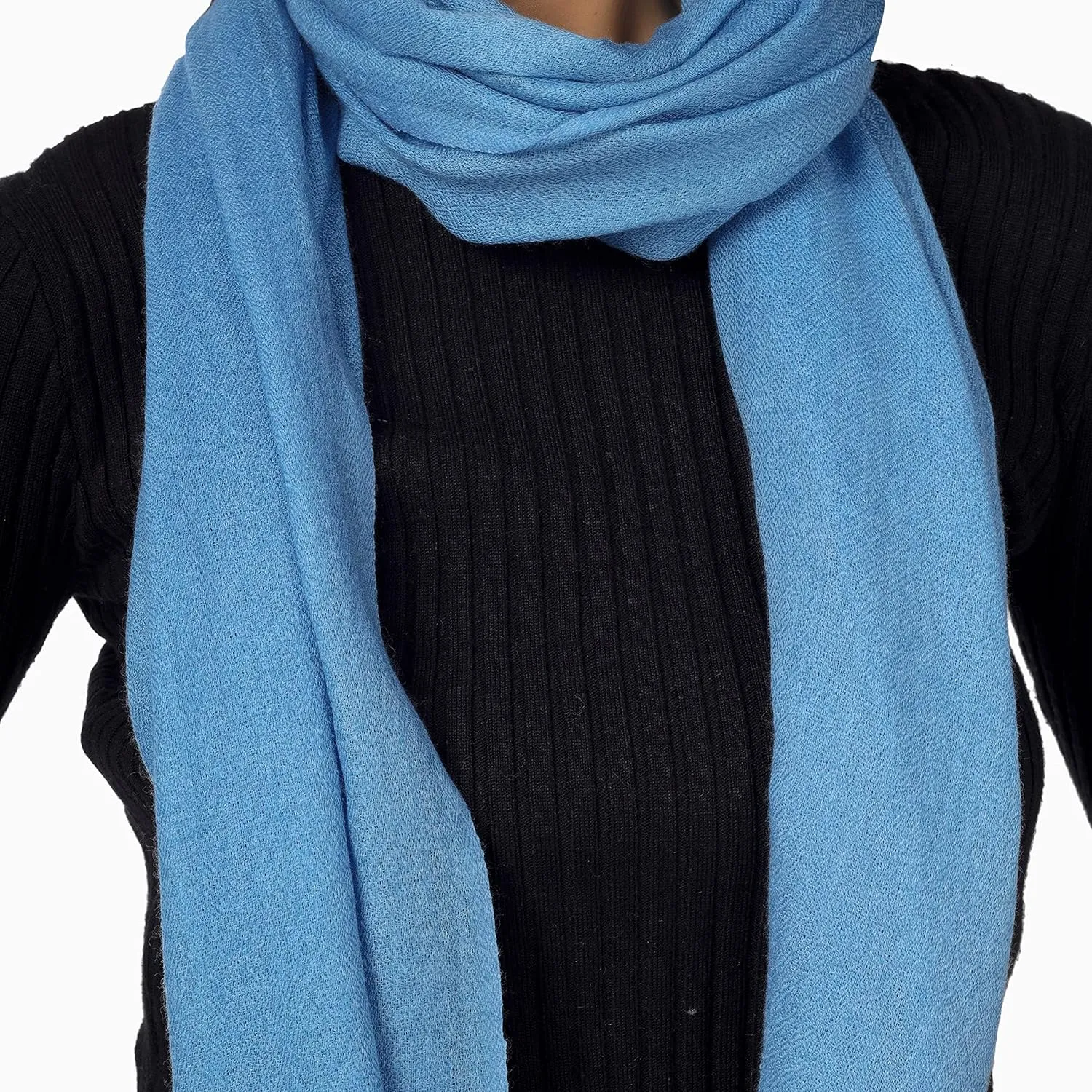 PASHWRAP Ultra-Thin Merino Wool Scarf Soft & Warm Kashmiri Cashmere Wrap for Women, Valentine's Gift Pack of 1