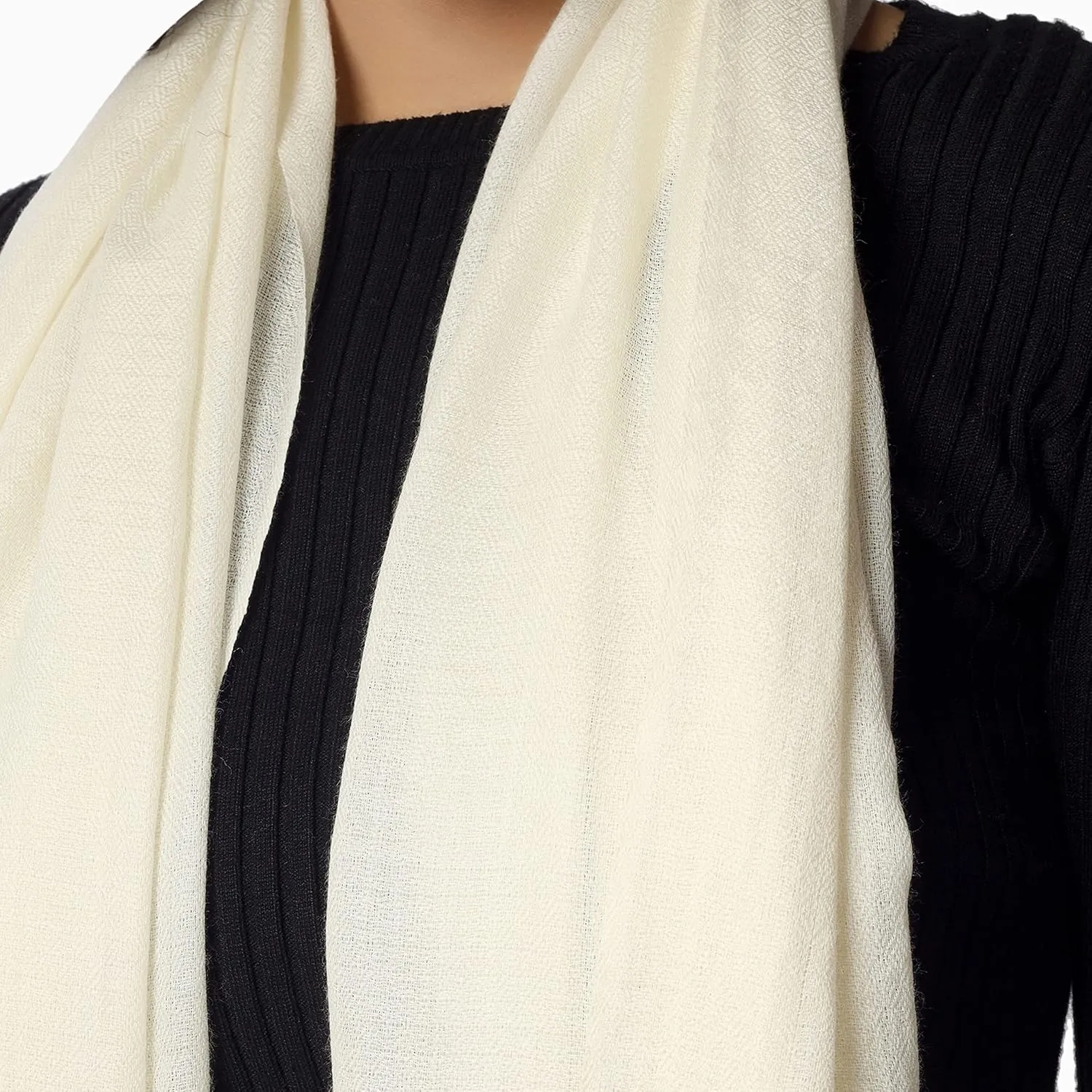 PASHWRAP Ultra-Thin Merino Wool Scarf Soft & Warm Kashmiri Cashmere Wrap for Women, Valentine's Gift Pack of 1