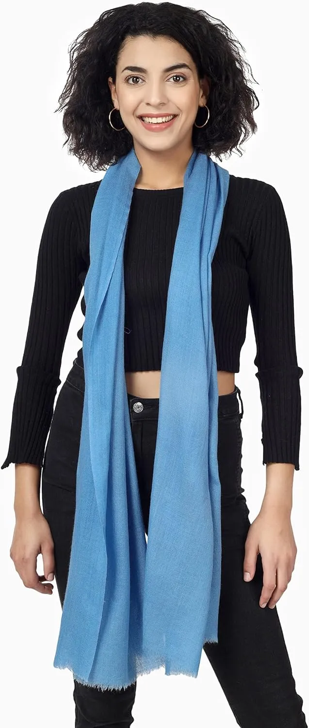 PASHWRAP Ultra-Thin Merino Wool Scarf Soft & Warm Kashmiri Cashmere Wrap for Women, Valentine's Gift Pack of 1
