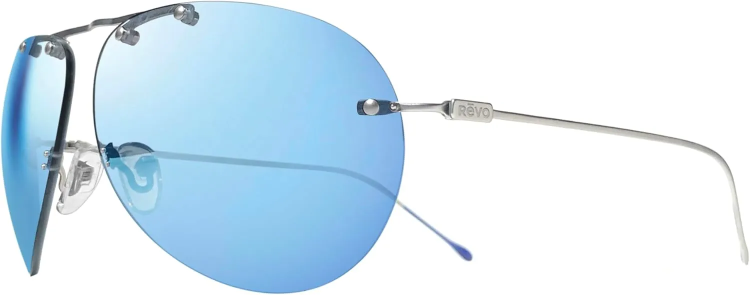 Revo Sunglasses Air 2: Polarized Lens with Rimless Titanium Aviator Frame