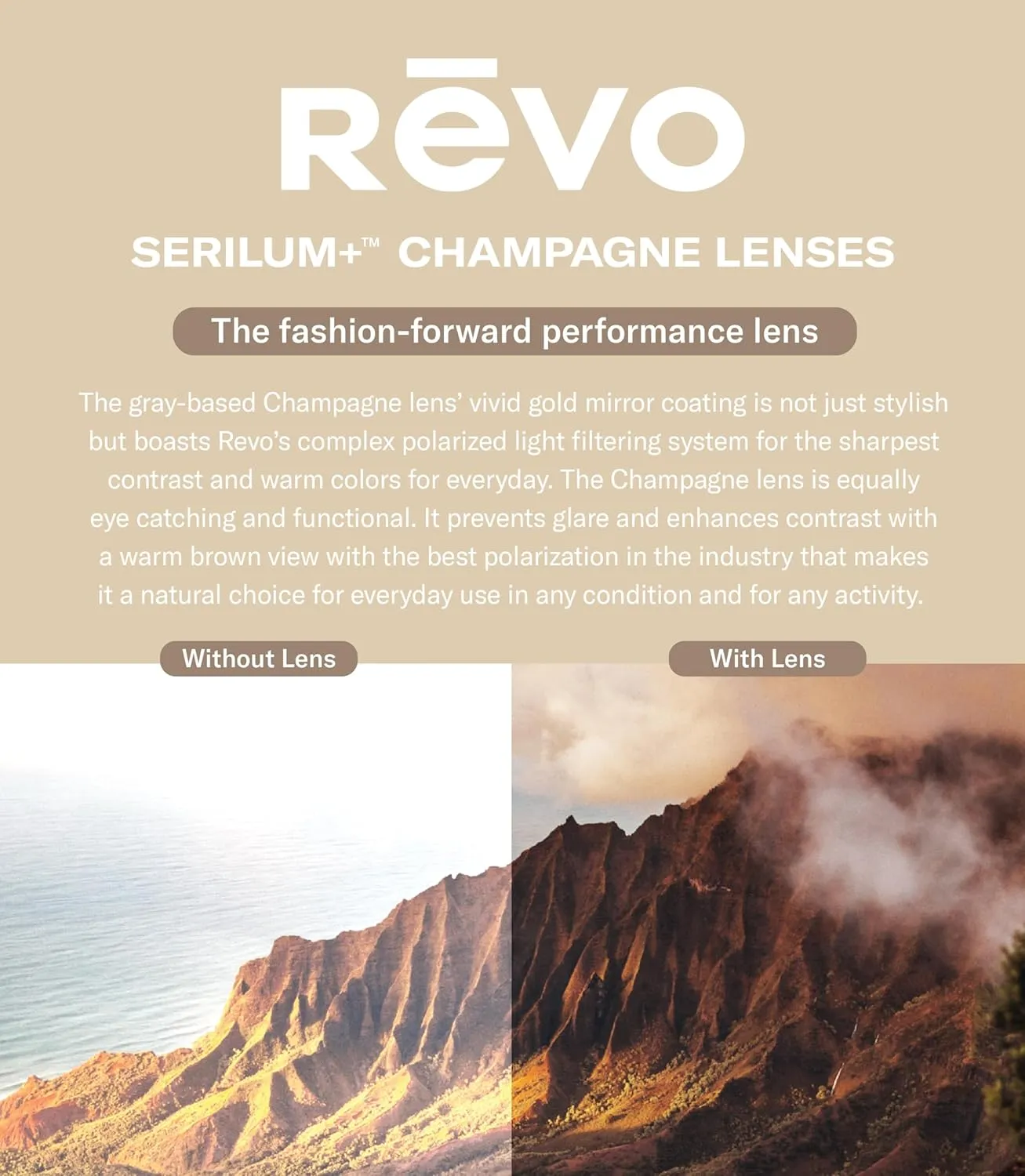 Revo Sunglasses Air 4: Polarized Lens with Titanium Frame