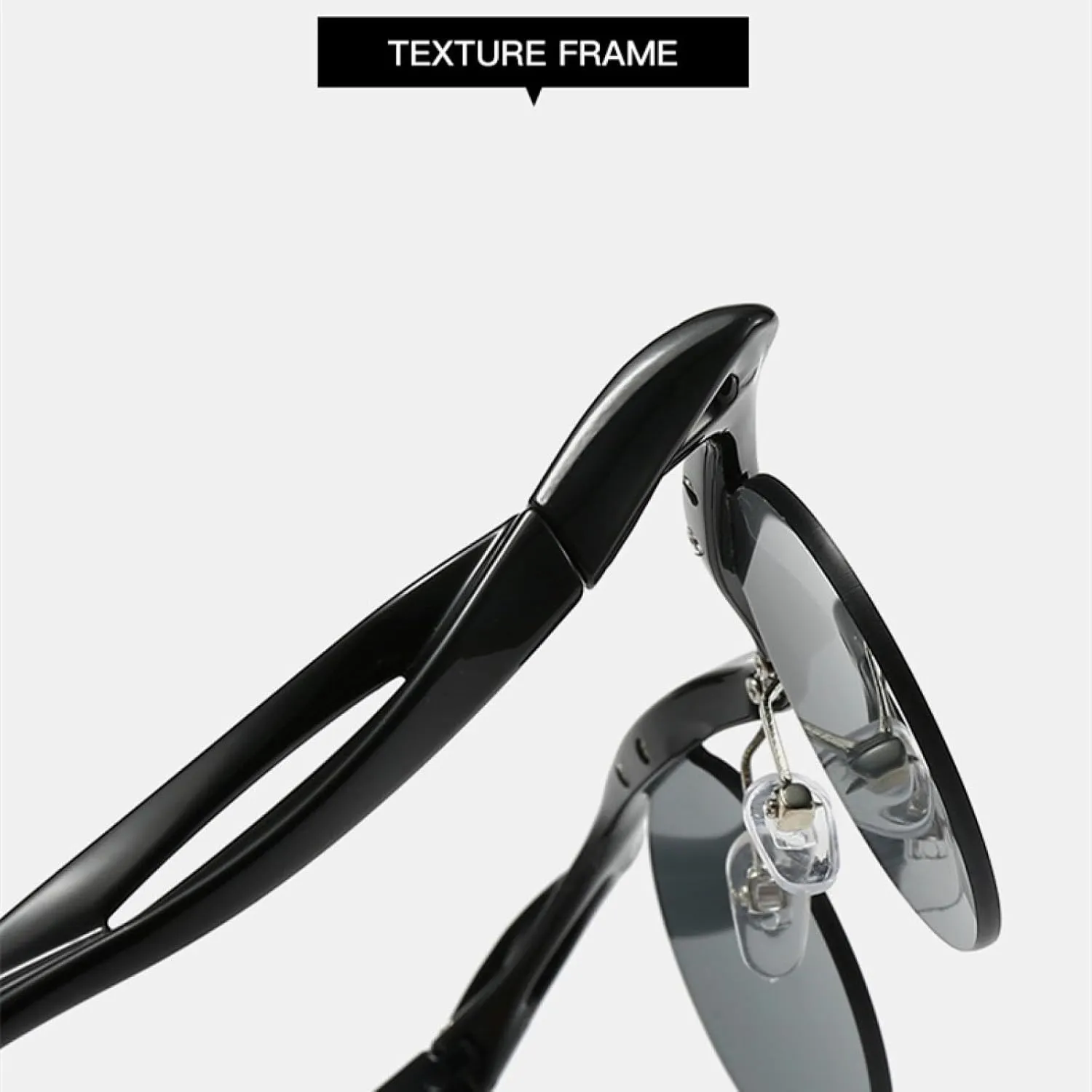 Round Rimless Punk Sunglasses for Women Luxury Special Shape Trendy