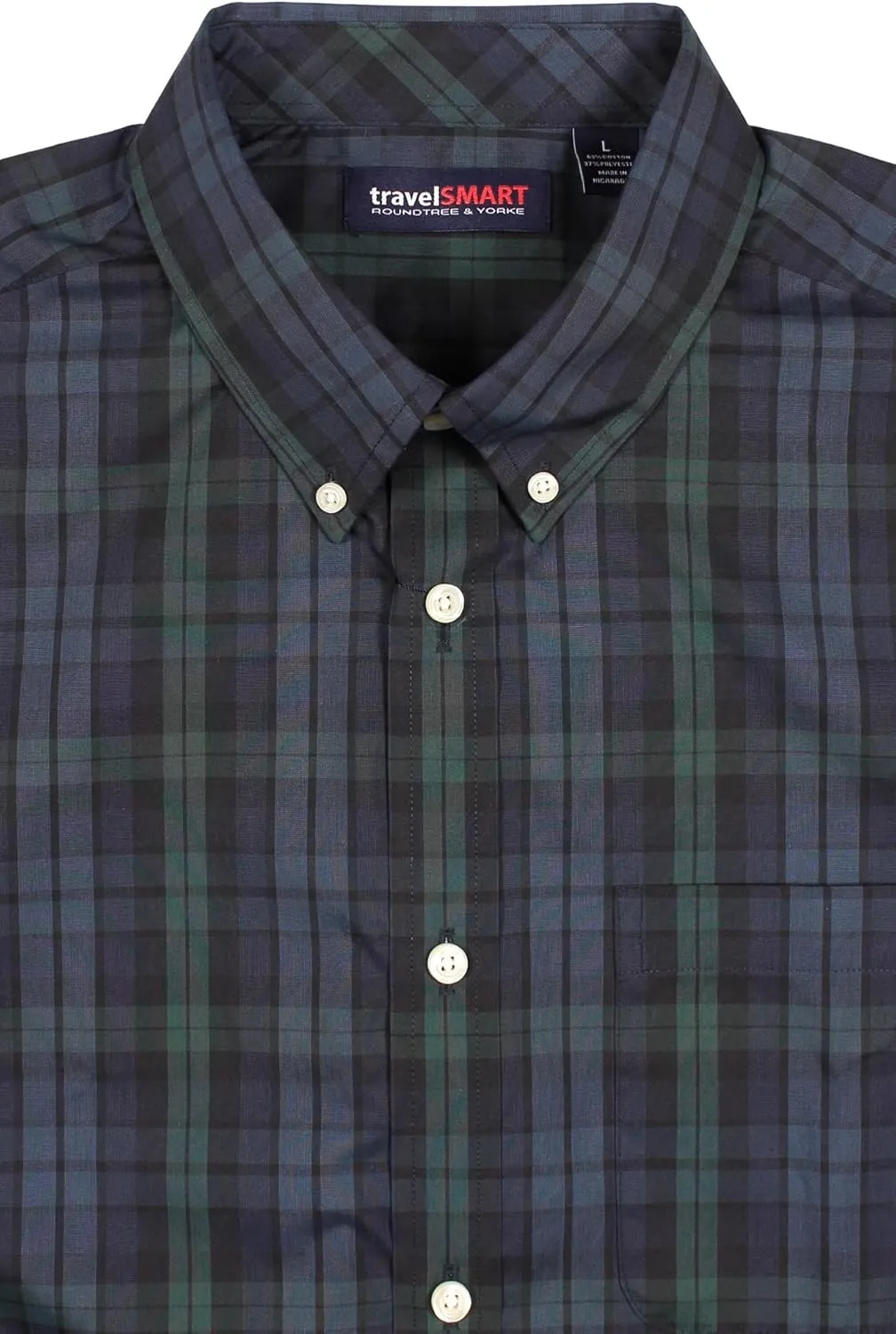 Roundtree & Yorke TravelSMART Big and Tall Non-Iron Men's Long Sleeve Shirt