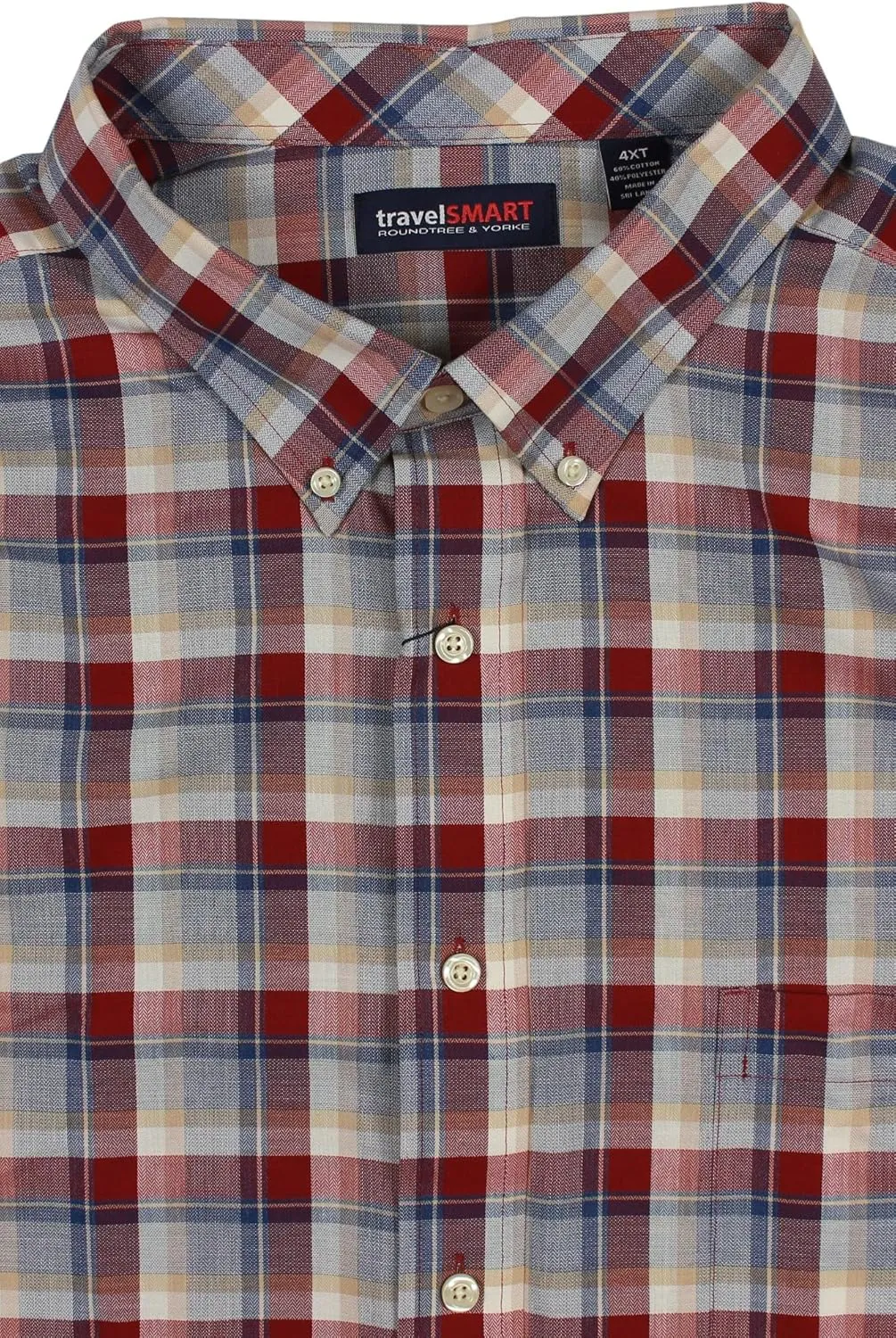 Roundtree & Yorke TravelSMART Big and Tall Non-Iron Men's Long Sleeve Shirt