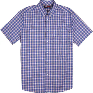 Roundtree & Yorke TravelSMART Men's Big and Tall Short Sleeve Button-Down Shirt Wrinkle Resistant Non-Iron Easy-Care