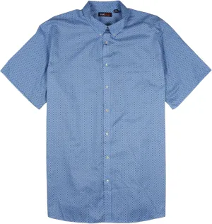 Roundtree & Yorke TravelSMART Men's Big and Tall Short Sleeve Button-Down Shirt Wrinkle Resistant Non-Iron Easy-Care