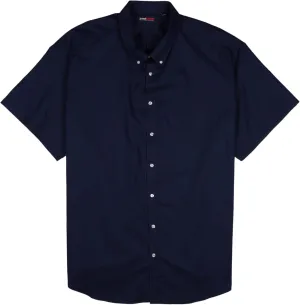 Roundtree & Yorke TravelSMART Men's Big and Tall Short Sleeve Button-Down Shirt Wrinkle Resistant Non-Iron Easy-Care