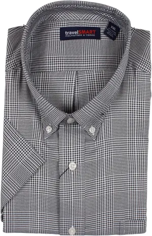 Roundtree & Yorke TravelSMART Men's Short Sleeve Button-Down Shirt Wrinkle Resistant Non-Iron Regular Sizes