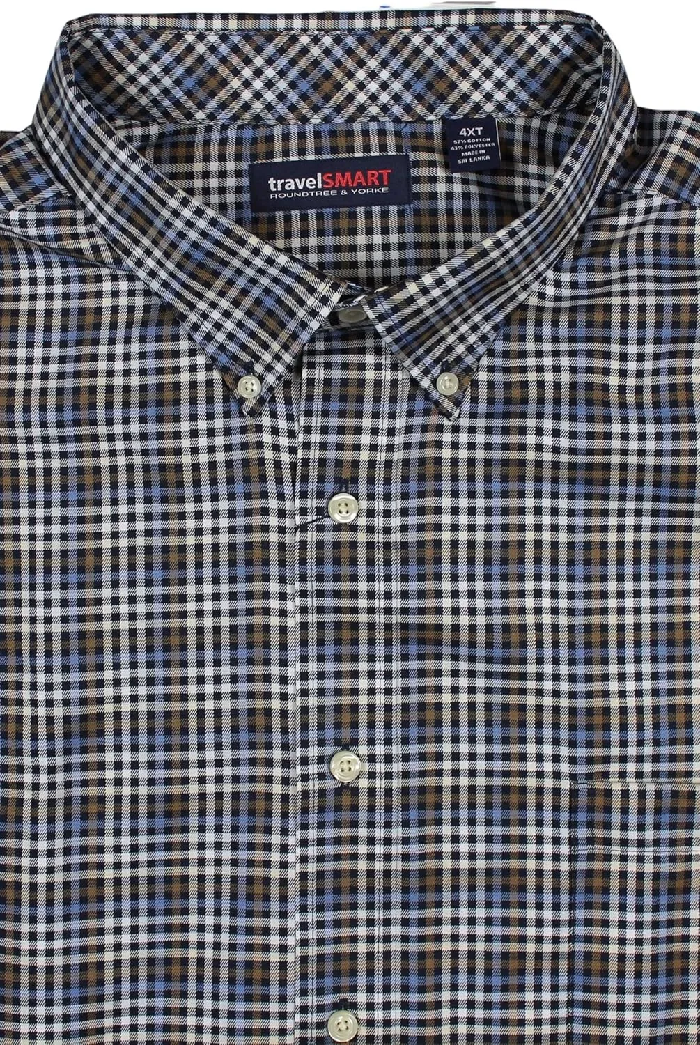 Roundtree & Yorke TravelSMART Non-Iron Men's Long Sleeve Shirt, Regular Sizes